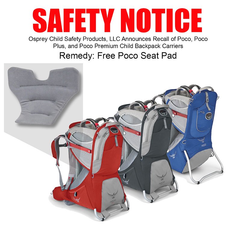 Baby Pack Recall for Injury Hazard