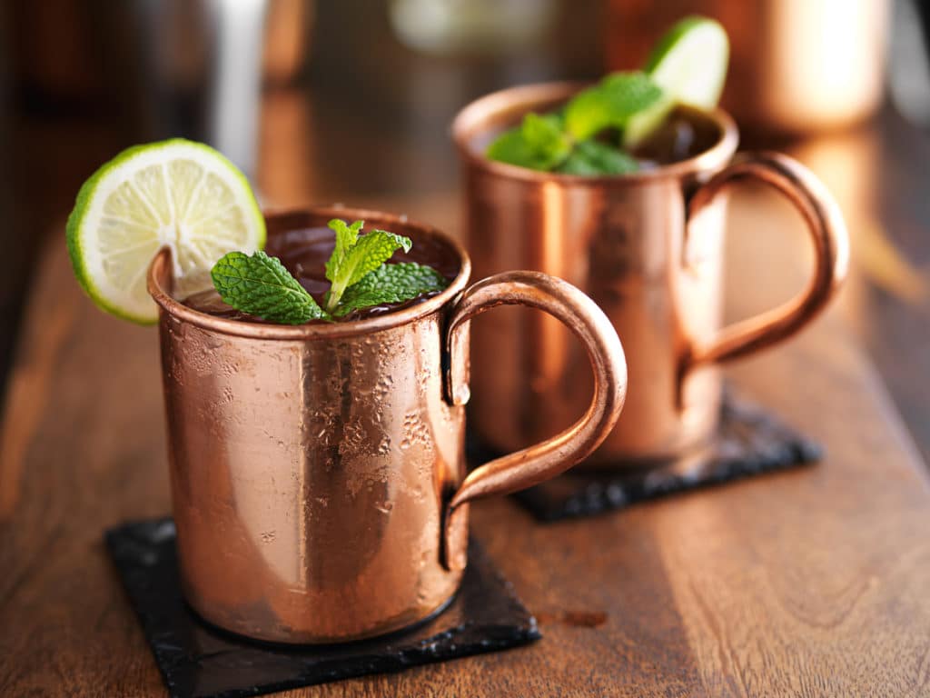 The state of Iowa is warning against using copper mugs for Moscow Mule cocktails and other acidic drinks because the corrosive combination of vodka, lime juice, and ginger beer is hazardous.