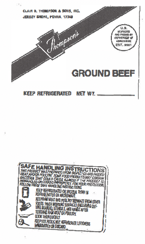 Thompson's ground beef recall