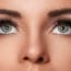 female face with eyelashes