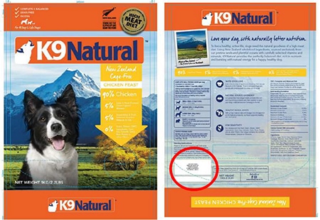 K9 Natural Dog Food Recalled for Listeria Risk