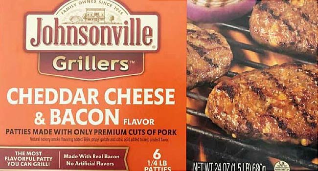 Johnsonville Sausage Patties Cheddar Cheese