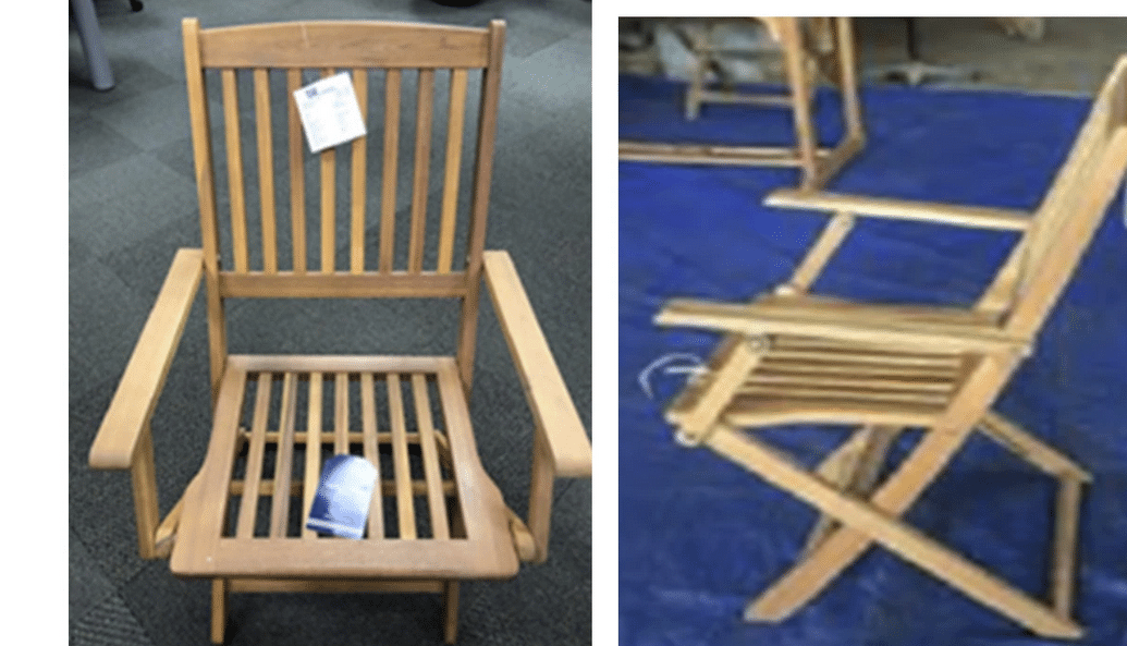 Outdoor Wooden Chairs Recalled for Fall Hazard