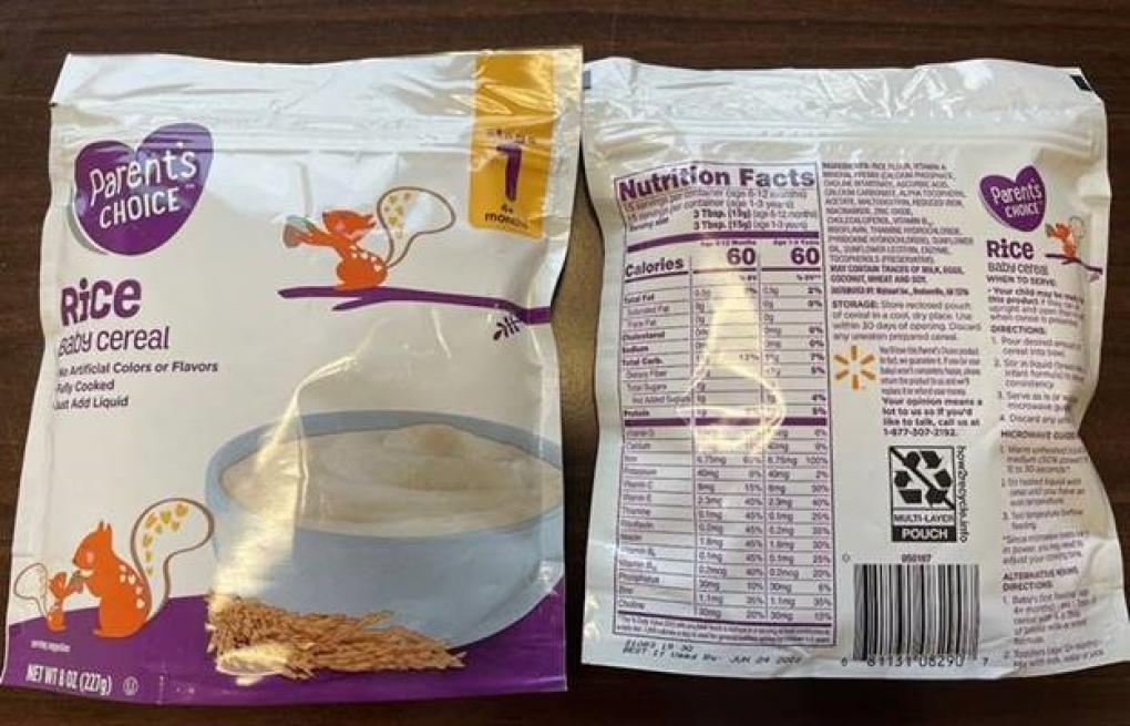 Baby Rice Cereal From Walmart Recalled for High Levels of Arsenic